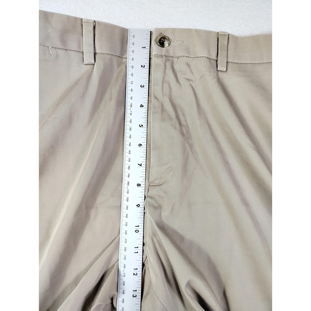 Eddie Bauer Pants Mens 35 Beige Wrinkle Resistant Classic Fit Chino Khakis - Picture 11 of 12